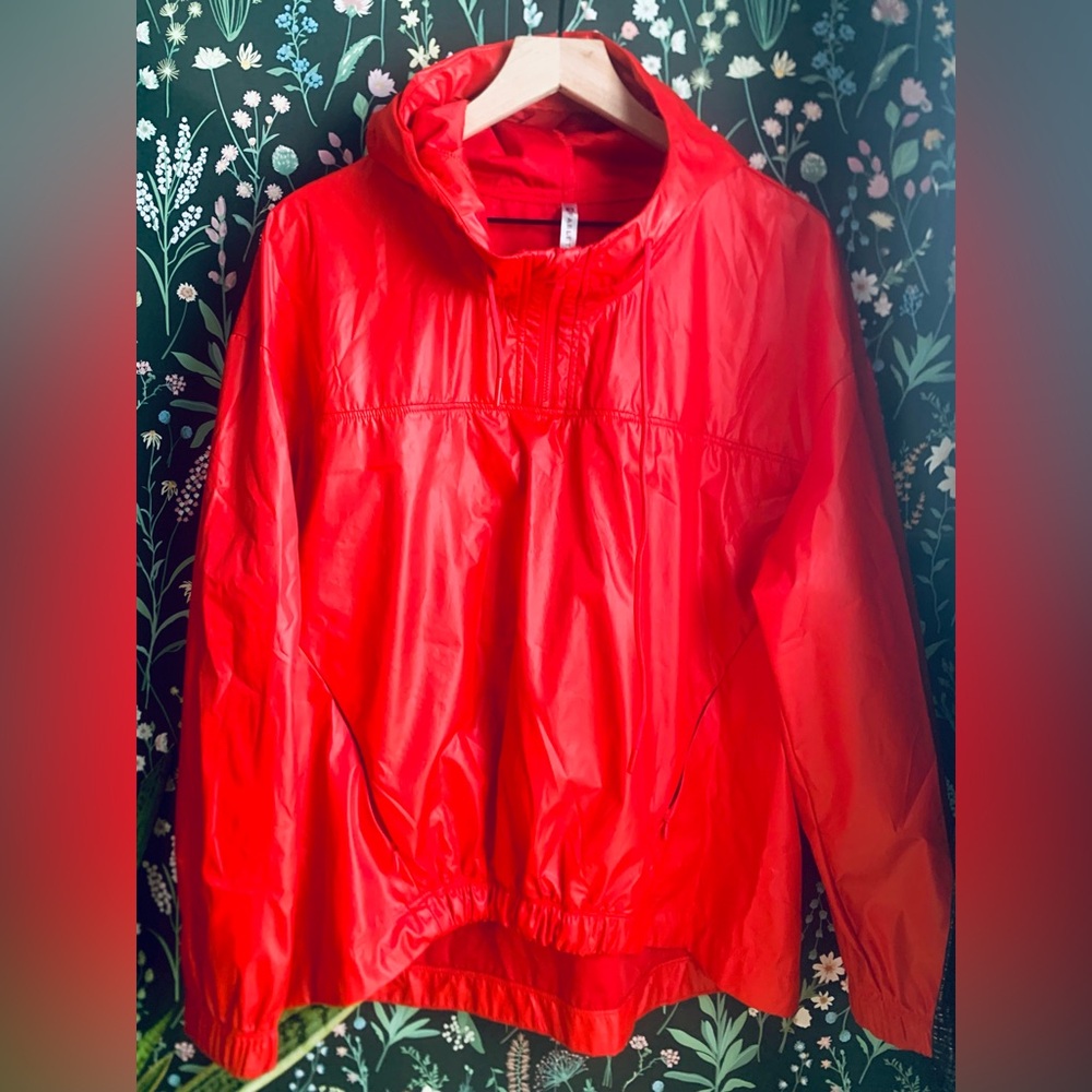 Large Red Fabletics Windbreaket Jacket